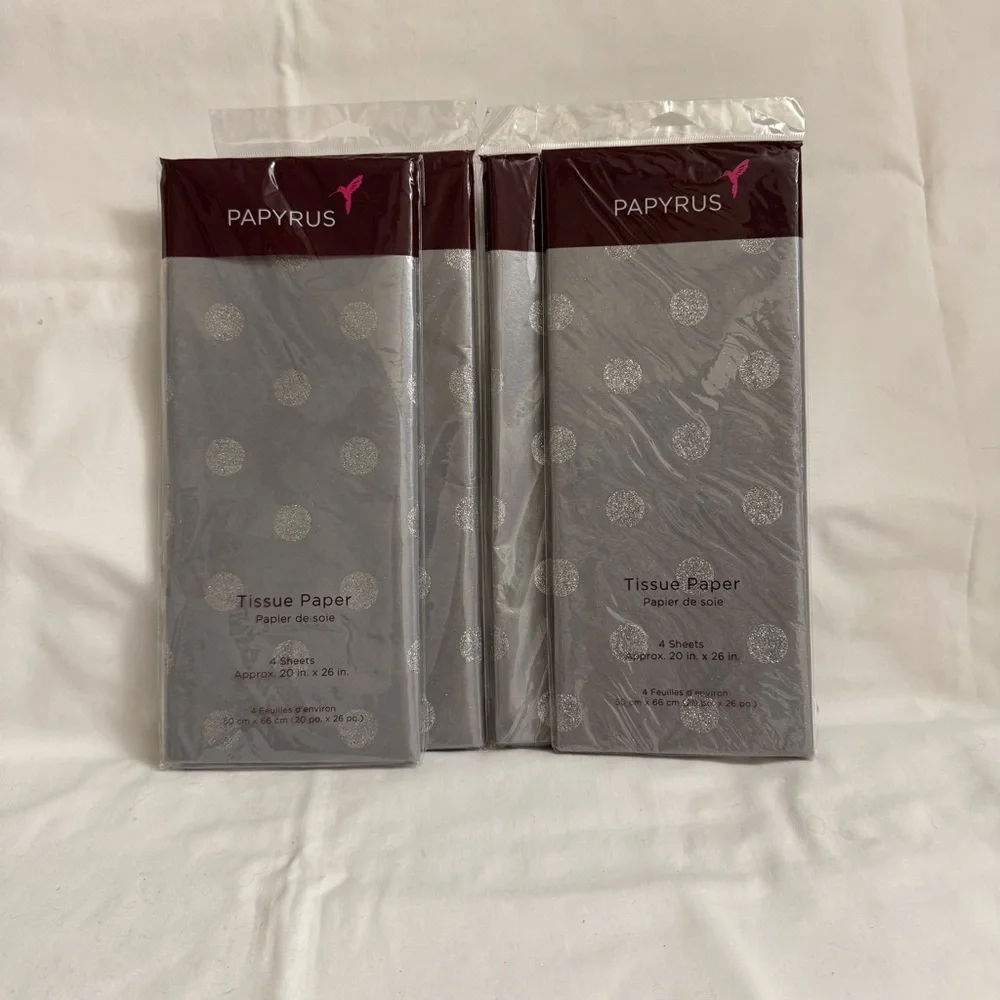 Papyrus Glitter Polka Dot Tissue Paper Lot